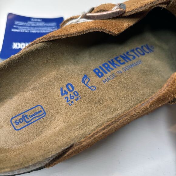New with Tags Men's Birkenstock Boston Mink Classic Suede Soft Clogs Shoes Sz 7 - Picture 10 of 10